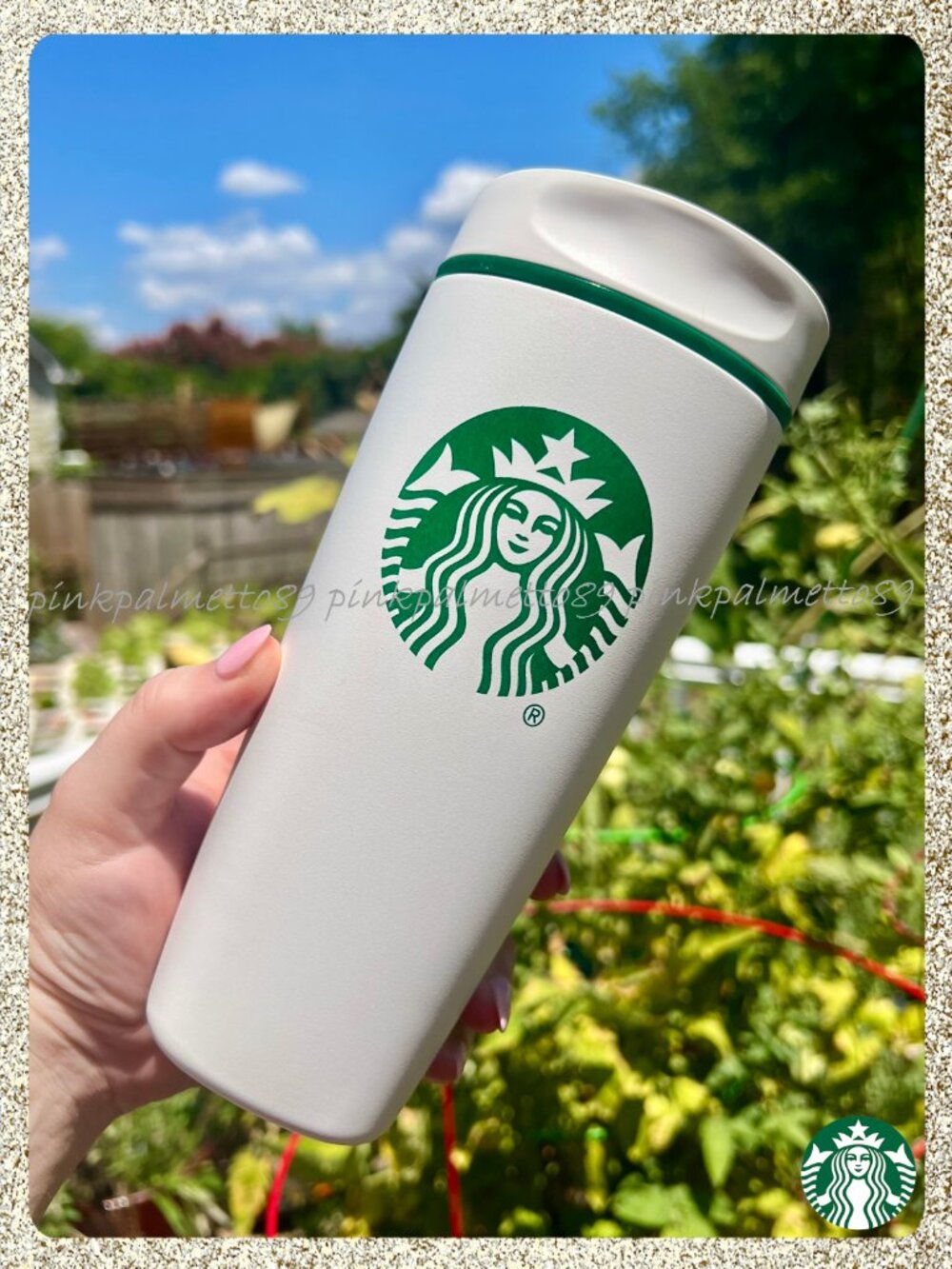✨💚 NWT 2026 Owala + Starbucks SmoothSip Slider 20oz SS Tumbler in White